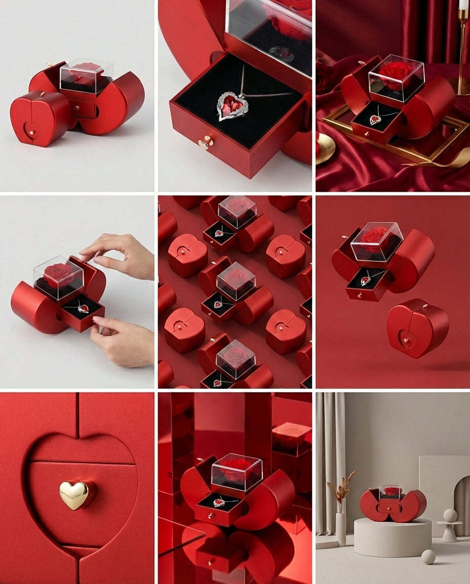 Eternal Rose & Necklace Gift Set